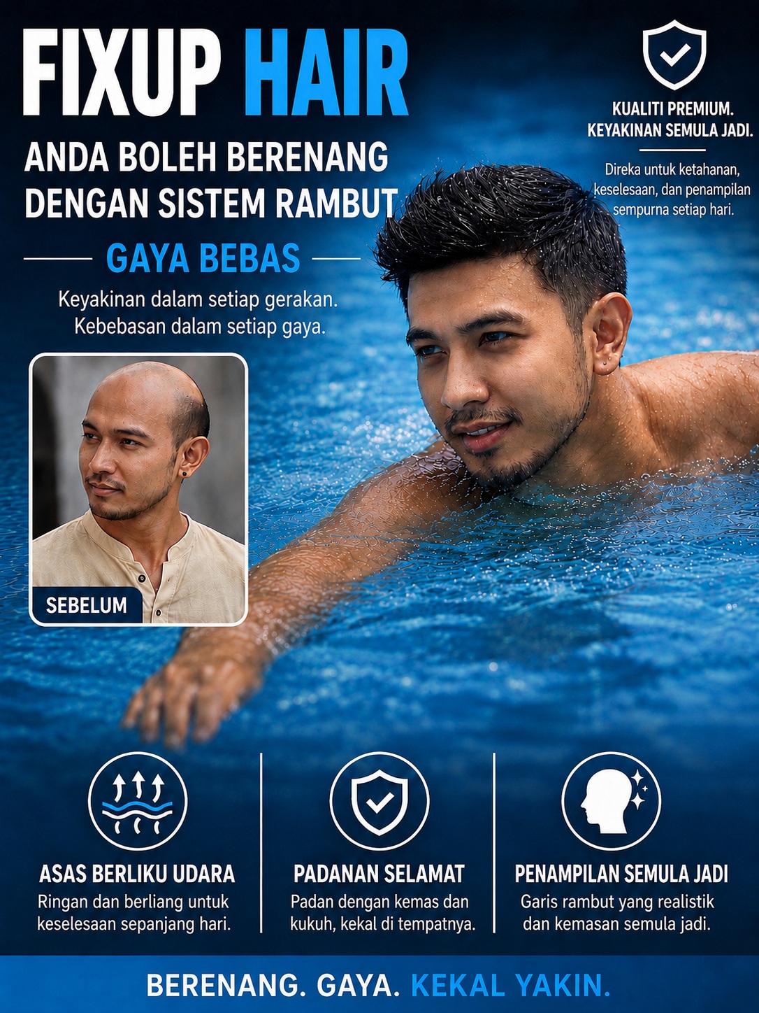 Boleh Berenang dengan Fixup Hair
