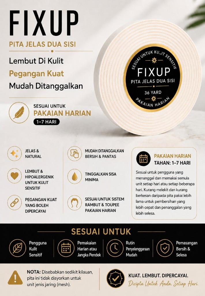 FIXUP Pita Jelas Dua Sisi